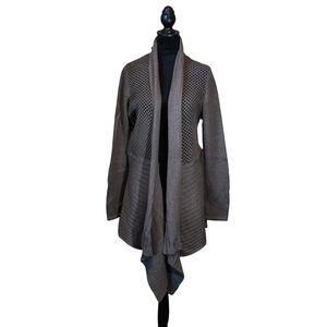 Coldwater Creek Gray Open-Front Cardigan